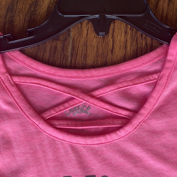 Justice for girls pink tank top, size 10 - Picture 5 of 5